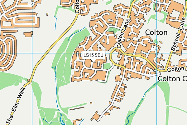 LS15 9EU map - OS VectorMap District (Ordnance Survey)