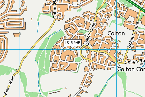 LS15 9HB map - OS VectorMap District (Ordnance Survey)