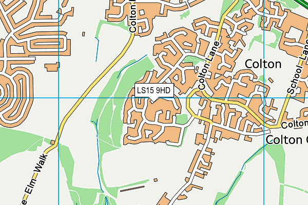 LS15 9HD map - OS VectorMap District (Ordnance Survey)