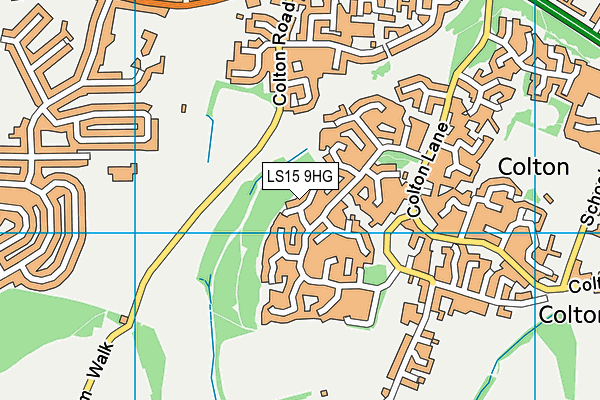 LS15 9HG map - OS VectorMap District (Ordnance Survey)