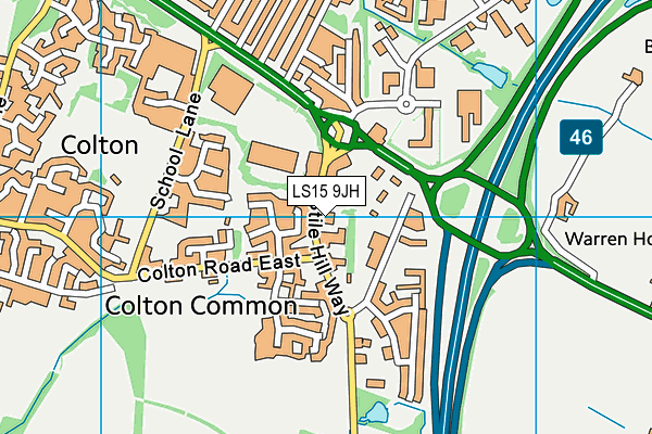 LS15 9JH map - OS VectorMap District (Ordnance Survey)
