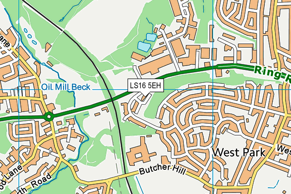 LS16 5EH map - OS VectorMap District (Ordnance Survey)