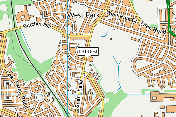 LS16 5EJ map - OS VectorMap District (Ordnance Survey)