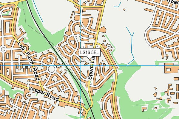 LS16 5EL map - OS VectorMap District (Ordnance Survey)