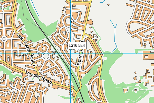 LS16 5ER map - OS VectorMap District (Ordnance Survey)