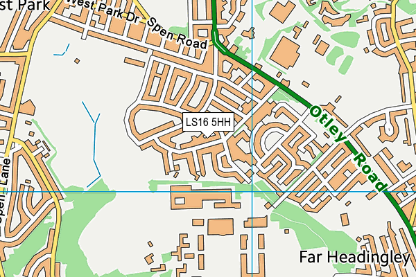 LS16 5HH map - OS VectorMap District (Ordnance Survey)