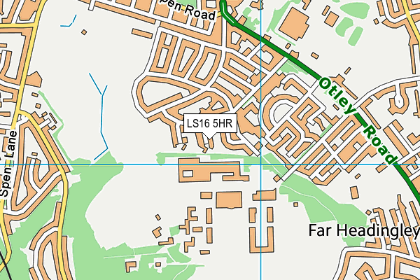 LS16 5HR map - OS VectorMap District (Ordnance Survey)