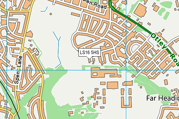 LS16 5HS map - OS VectorMap District (Ordnance Survey)