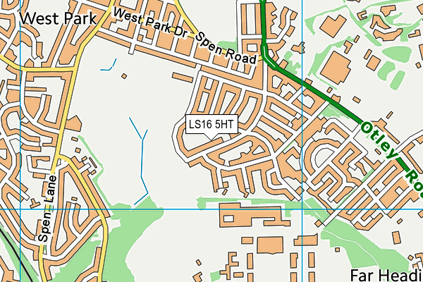 LS16 5HT map - OS VectorMap District (Ordnance Survey)