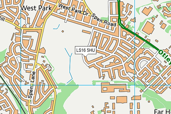 LS16 5HU map - OS VectorMap District (Ordnance Survey)