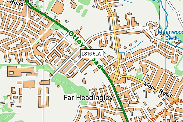 LS16 5LA map - OS VectorMap District (Ordnance Survey)