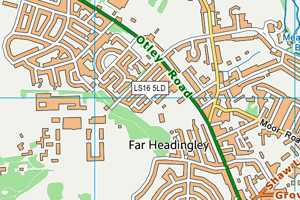 LS16 5LD map - OS VectorMap District (Ordnance Survey)