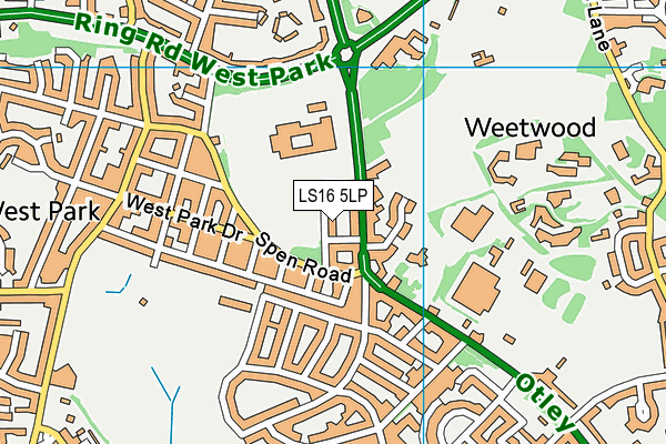 LS16 5LP map - OS VectorMap District (Ordnance Survey)