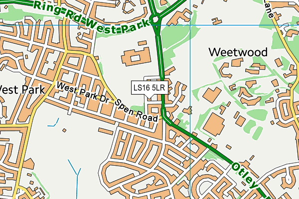 LS16 5LR map - OS VectorMap District (Ordnance Survey)