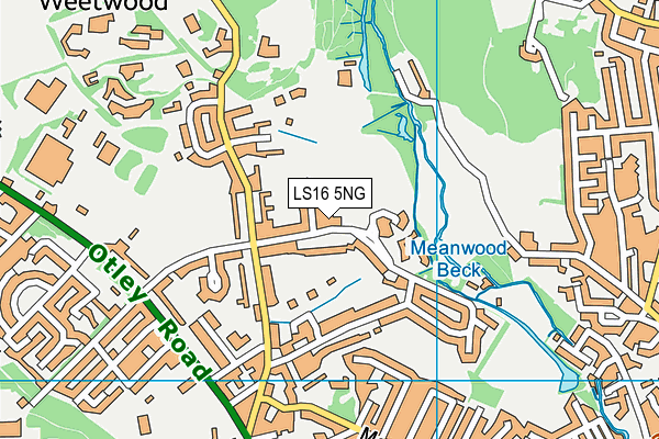 LS16 5NG map - OS VectorMap District (Ordnance Survey)