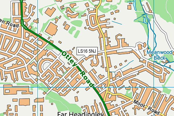 LS16 5NJ map - OS VectorMap District (Ordnance Survey)