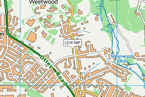 LS16 5NP map - OS VectorMap District (Ordnance Survey)