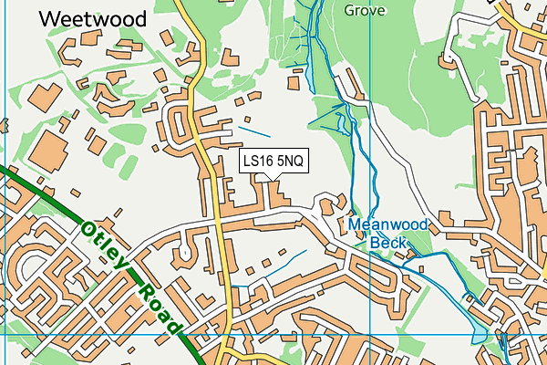 LS16 5NQ map - OS VectorMap District (Ordnance Survey)