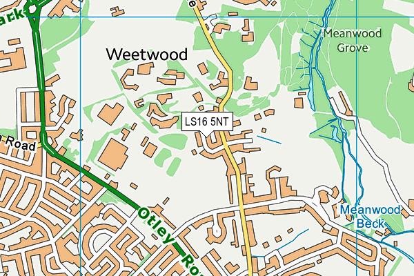 LS16 5NT map - OS VectorMap District (Ordnance Survey)