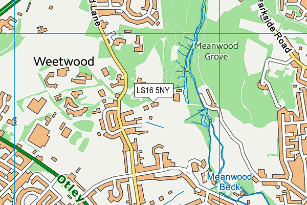 LS16 5NY map - OS VectorMap District (Ordnance Survey)