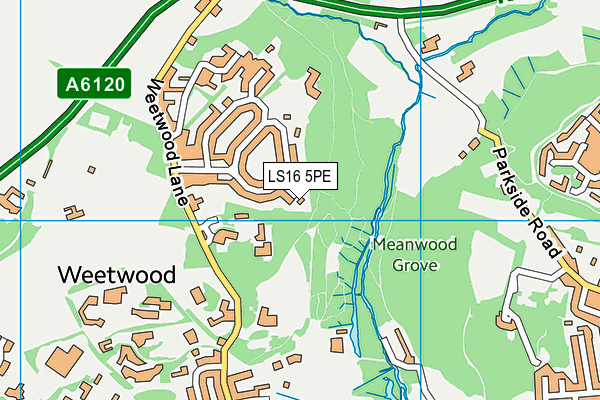 LS16 5PE map - OS VectorMap District (Ordnance Survey)