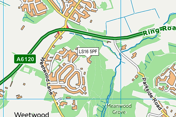 Moorlands School map (LS16 5PF) - OS VectorMap District (Ordnance Survey)