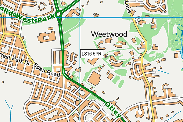 Village Gym (Leeds North) map (LS16 5PR) - OS VectorMap District (Ordnance Survey)