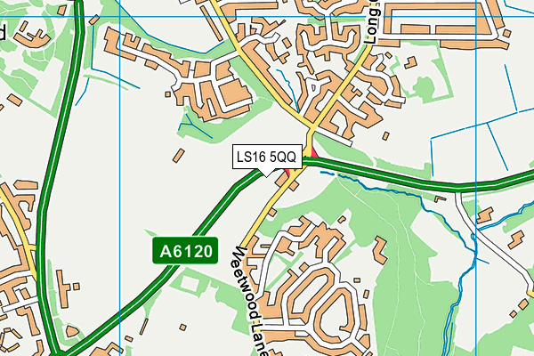 LS16 5QQ map - OS VectorMap District (Ordnance Survey)