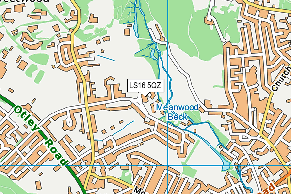 LS16 5QZ map - OS VectorMap District (Ordnance Survey)