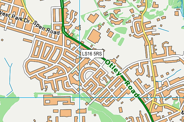 LS16 5RS map - OS VectorMap District (Ordnance Survey)