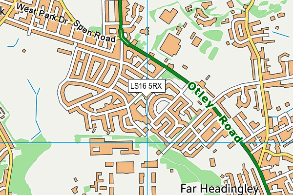 LS16 5RX map - OS VectorMap District (Ordnance Survey)