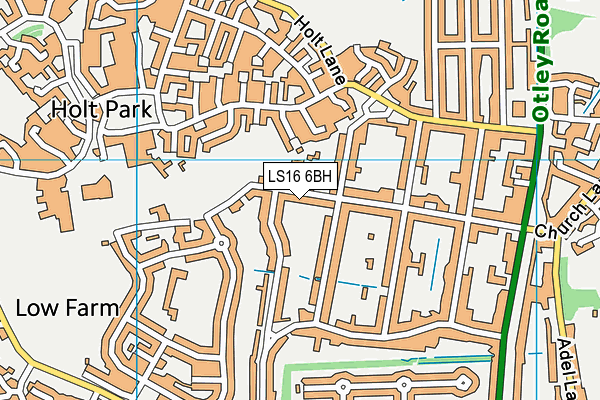 LS16 6BH map - OS VectorMap District (Ordnance Survey)