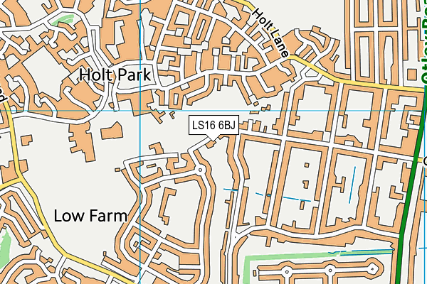 LS16 6BJ map - OS VectorMap District (Ordnance Survey)