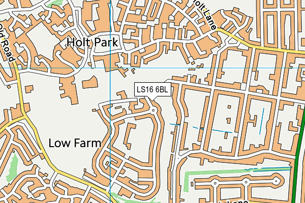 LS16 6BL map - OS VectorMap District (Ordnance Survey)