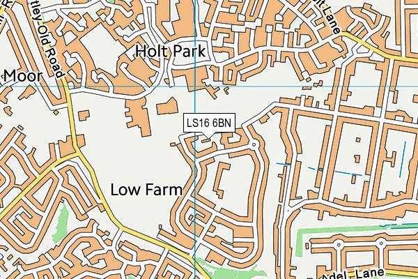 LS16 6BN map - OS VectorMap District (Ordnance Survey)