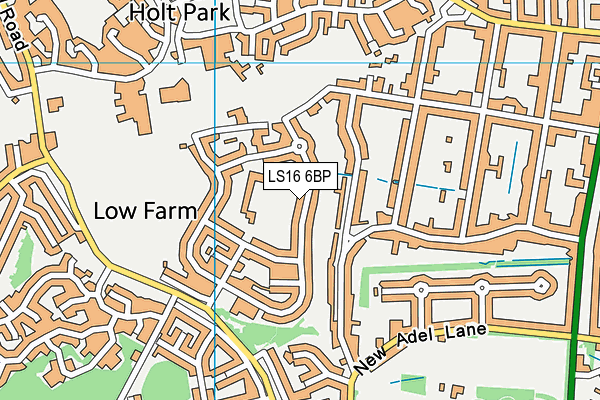 LS16 6BP map - OS VectorMap District (Ordnance Survey)