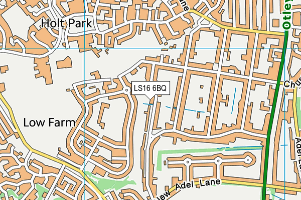 LS16 6BQ map - OS VectorMap District (Ordnance Survey)