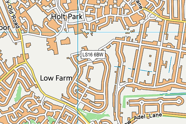 Ireland Wood Primary School map (LS16 6BW) - OS VectorMap District (Ordnance Survey)