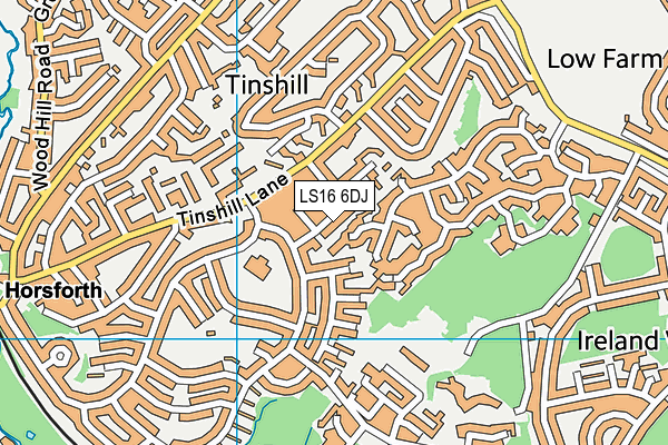 LS16 6DJ map - OS VectorMap District (Ordnance Survey)