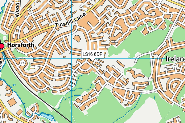 LS16 6DP map - OS VectorMap District (Ordnance Survey)