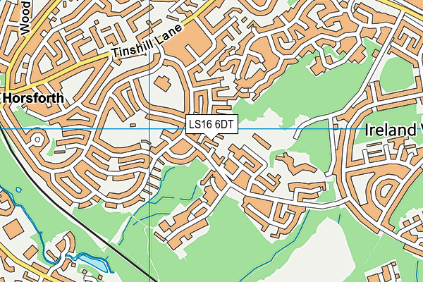 LS16 6DT map - OS VectorMap District (Ordnance Survey)