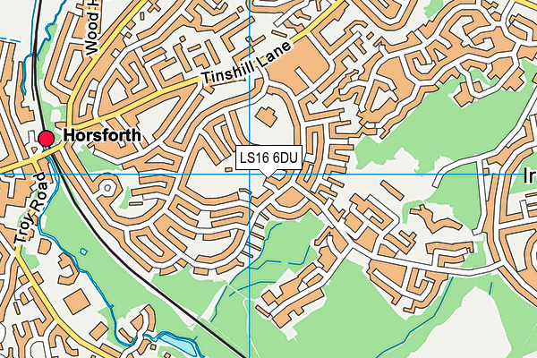 LS16 6DU map - OS VectorMap District (Ordnance Survey)
