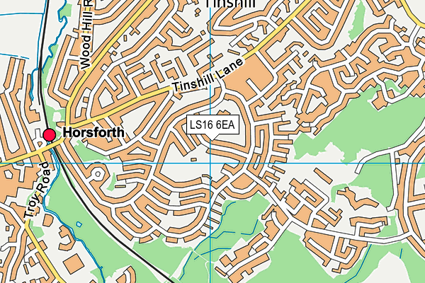LS16 6EA map - OS VectorMap District (Ordnance Survey)