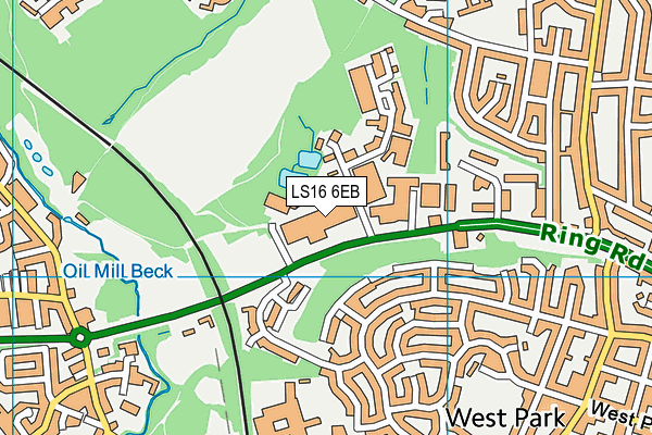 LS16 6EB map - OS VectorMap District (Ordnance Survey)