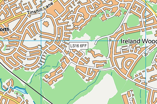 LS16 6FF map - OS VectorMap District (Ordnance Survey)