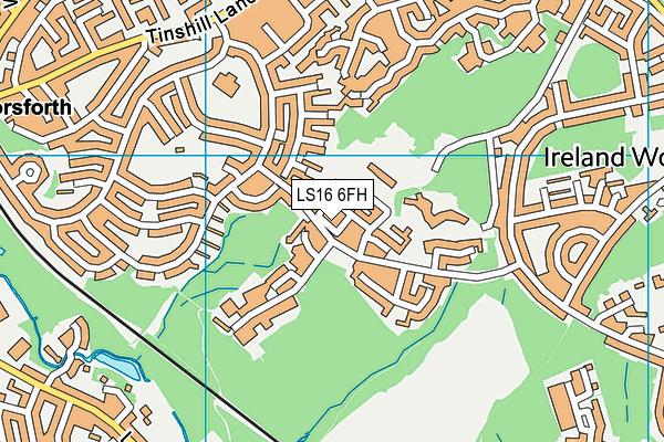 LS16 6FH map - OS VectorMap District (Ordnance Survey)