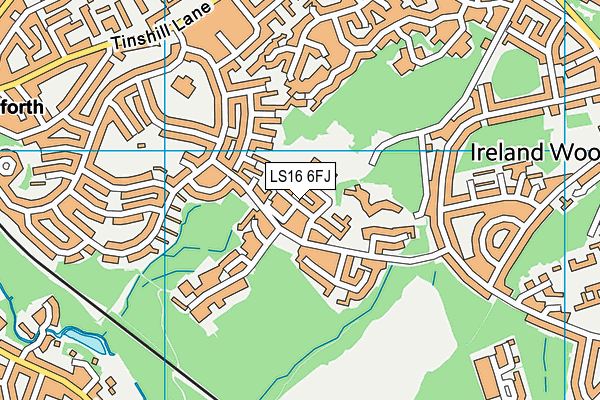 LS16 6FJ map - OS VectorMap District (Ordnance Survey)