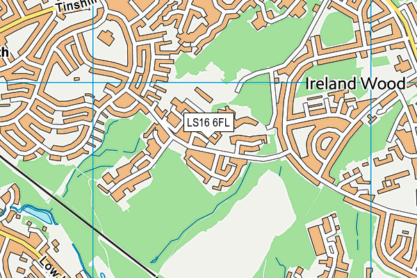 LS16 6FL map - OS VectorMap District (Ordnance Survey)