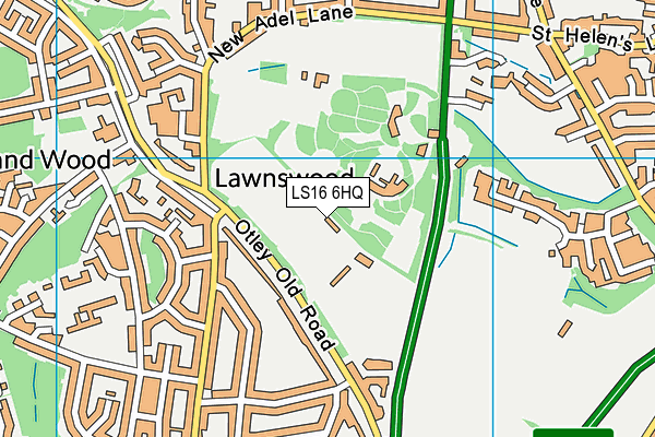 Ymca (Leeds) map (LS16 6HQ) - OS VectorMap District (Ordnance Survey)