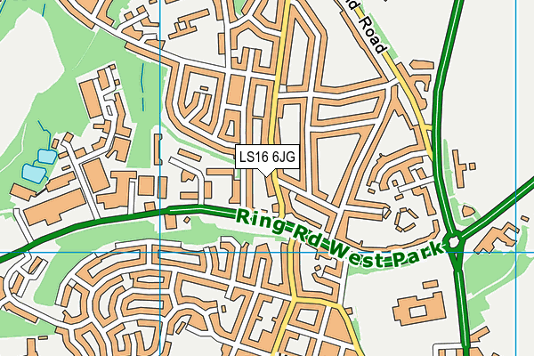 LS16 6JG map - OS VectorMap District (Ordnance Survey)